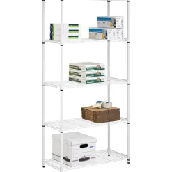 Online Honey Can Do 5-Shelf Metal Shelving Unit, White (SHF-01573) Shelving