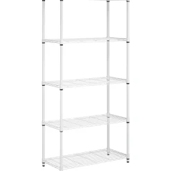 New Honey Can Do 5-Shelf Metal Unit, 36"W, White (SHF-09623) Shelving