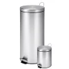 Honey-Can-Do Honey Can Do Stainless Steel Step Trash Cans with Lid, Silver, 7.92 & 0.8 Gallon (TRS-01886)