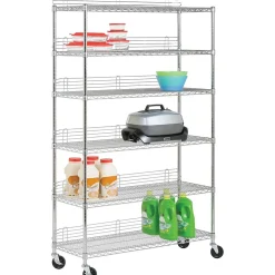 Clearance Honey Can Do 6-Tier Steel Shelving 600 Lb. Capacity, Chrome (SHF-0926) Shelving