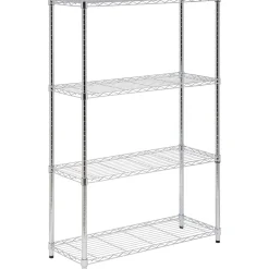 Honey-Can Do 4-Tier 250lb. Capacity Shelving Unit, Chrome (SHF-09437) Shelving