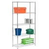 Discount 5-Shelf Metal Shelving Unit, 36"W, Chrome Plated (SHF-06832) Shelving