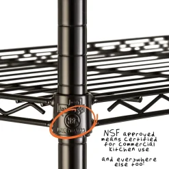 Clearance 5-Shelf Metal Unit, 36"W, Black (SHF-01442) Shelving