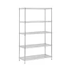 Clearance 5-Shelf Metal Unit, 42"W, Chrome (SHF-01441) Shelving