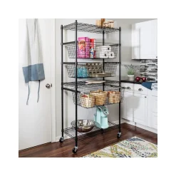 3-Shelf Steel Shelving Unit, 73.6