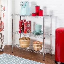 Hot Three Tier Storage Shelf, Chrome (SHF-09367) Shelving