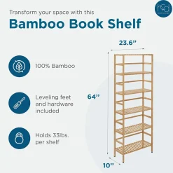 Outlet 6-Tier Bamboo Shelf, 64