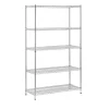 Sale 5-Tier Heavy-Duty Adjustable Shelving Unit with 800-lb Shelf Capacity, 18"W, Chrome (SHF-01441) Shelving