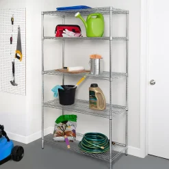 Sale 5-Tier Heavy-Duty Adjustable Shelving Unit with 800-lb Shelf Capacity, 18