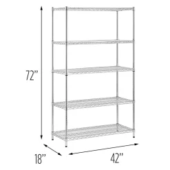 Sale 5-Tier Heavy-Duty Adjustable Shelving Unit with 800-lb Shelf Capacity, 18