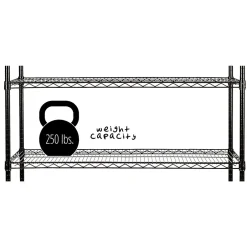 Clearance 4-Tier 250lb. Capacity Shelving Unit, Black (SHF-01908) Shelving