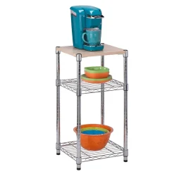 Sale 3-Tier Shelving Tower with MDF Top (SHF-09365) Shelving