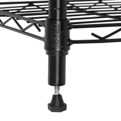 Online 4-Tier Slim Profile Wide Shelving Unit, Black (SHF-10003) Shelving