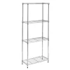 Hot 4-Tier Slim Profile Shelving Unit, Chrome (SHF-10022) Shelving