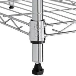 Hot 4-Tier Slim Profile Shelving Unit, Chrome (SHF-10022) Shelving