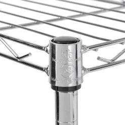 Hot 4-Tier Slim Profile Shelving Unit, Chrome (SHF-10022) Shelving