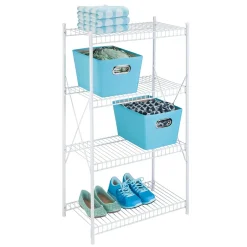 Best 4-Tier Wire Shelving Unit, White (SHF-09452) Shelving