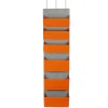 Hot 6 Pocket Plastic/Poly Over the Door Hanging Organizer, 57" x 15" x 7", Orange (2168-1) Shelving
