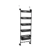 Hot 5-Shelf Plastic Over-the-Door Storage Rack, 20", Black (2196-1) Shelving