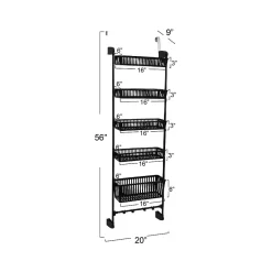 Hot 5-Shelf Plastic Over-the-Door Storage Rack, 20