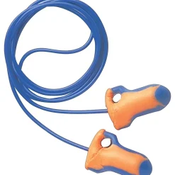Ear Protection<Howard Leight ® Laser Trak® Corded Detectable Earplugs, Orange/Blue, 32 dB, 100/BX