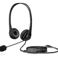 HP G2 Noise Canceling Stereo Over-the-head Headset, USB Type-A, UC Certified (428K6AA)* Headsets