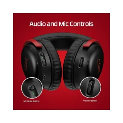 HP HyperX Cloud III Wireless Stereo Gaming Headset, USB Type-C, Black/Red (77Z46AA)* Gaming Headsets