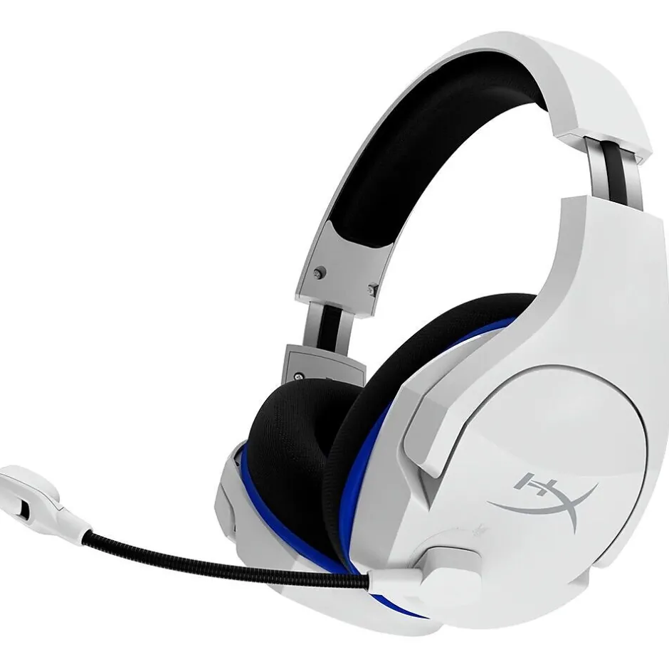 HP HyperX Cloud Stinger Core Wireless Noise Canceling Stereo Gaming Headset, White/Blue (4P5J1AA)* Gaming Headsets