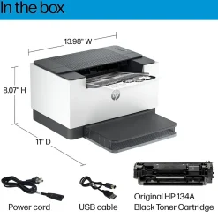 Black & White Printers<HP LaserJet M209d Black & White Laser Printer, Automatic 2-Sided Printing, USB cable included, Best for Home Office (8J9L0F)