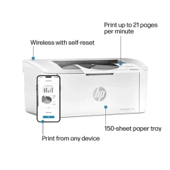 Wireless Printers<HP LaserJet M110w Wireless Black & White Printer, Best for Home Office (7MD66F)