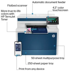 Color Printers<HP LaserJet Pro LJP 4301fdn Color Laser Printer, All-In-One, Print, Scan, Copy, Fax (4RA81F)