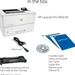 Printers For Offices<HP LaserJet Pro M501dn Black & White Laser Printer, Single-Function, Print (J8H61A#BGJ)