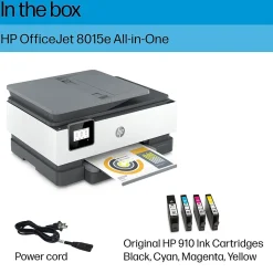 Instant Photo Printers<HP OfficeJet 8015e Wireless Color Inkjet Printer, All-In-One, Print, Scan, Copy (228F5A#B1H)