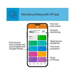 Color Printers<HP OfficeJet Pro 8135e Wireless Color Inkjet Printer, All-In-One, Print, Scan, Copy, Fax (40Q35A#B1H)