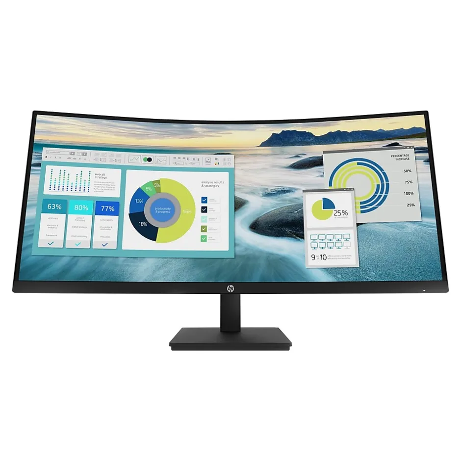HP P34hc G4 34" Curved 60 Hz LED Monitor, Black (21Y56AA#ABA)* Curved Monitors