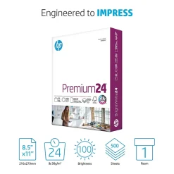 Online Premium24 8.5" x 11" Laser Paper, 24 lbs., 100 Brightness, 500 Sheets/Ream (J1124) Multipurpose Paper