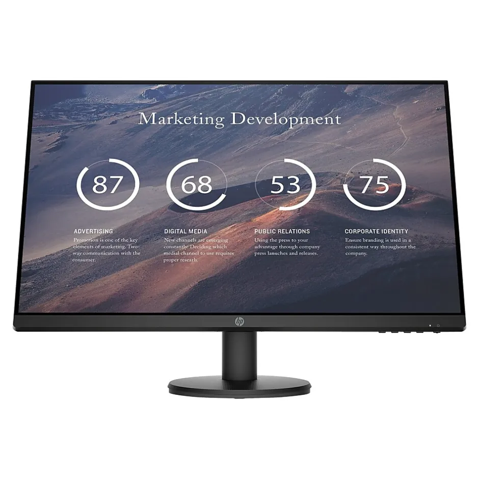 HP P27v G4 27" LED Monitor, Black (9TT20A6#ABA)* Flat Monitors