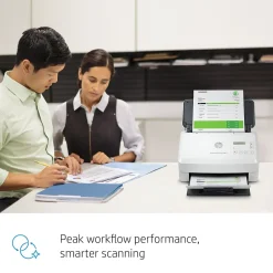 Desktop Scanners<HP ScanJet Enterprise Flow 5000 s5 Duplex Desktop Document Scanner, White (6FW09A#BGJ)