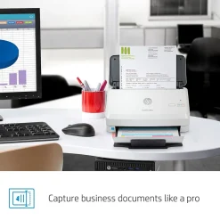 Portable Scanners<HP Scanjet Pro 2000 s2 Duplex Desktop Document Scanner, White (6FW06A#BGJ)