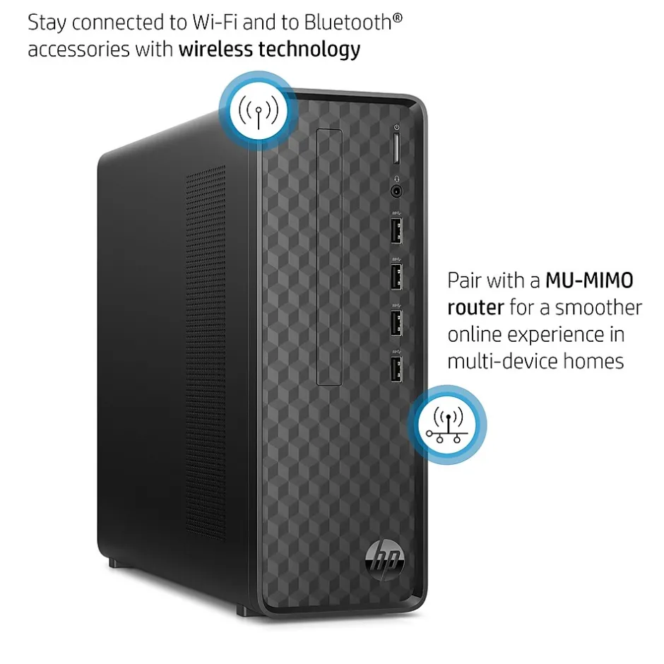 HP Slim Desktop Computer, Intel Core i3-1210, 8GB RAM, 256GB SSD, Mouse & Keyboard Included, Windows 11 Home* Gaming Desktops