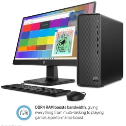 HP Slim Desktop Computer, Intel Core i3-1210, 8GB RAM, 256GB SSD, Mouse & Keyboard Included, Windows 11 Home* Gaming Desktops
