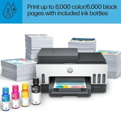 Color Printers<HP Smart Tank 7301 Wireless All-in-One Color Ink Tank Printer Scanner Copier, 2 years ink included (28B70A)