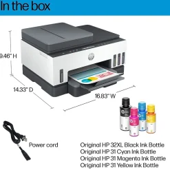 Color Printers<HP Smart Tank 7301 Wireless All-in-One Color Ink Tank Printer Scanner Copier, 2 years ink included (28B70A)
