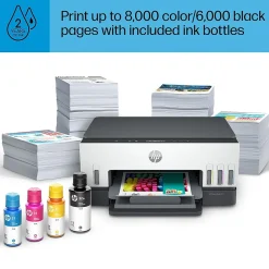 Color Printers<HP Smart Tank 6001 Wireless All-in-One Color Ink Tank Printer Scanner Copier, 2 years ink included (2H0B9A)
