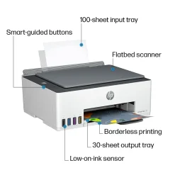 Color Printers<HP Smart Tank 5101 Wireless All-in-One Color Ink Tank Printer Scanner Copier, 2 years ink included (1F3Y0A)