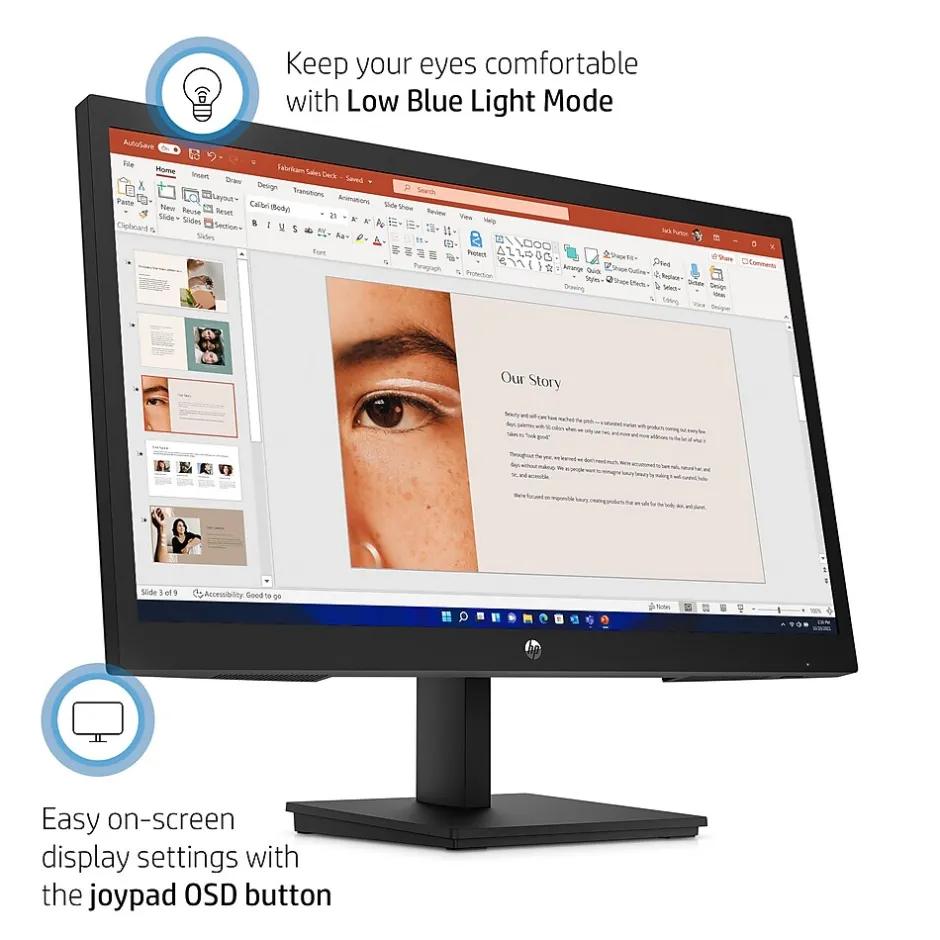 HP V22v G5 21.45" LED Monitor, Black (65P56AA#ABA)* Flat Monitors