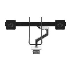 Humanscale Adjustable Dual Arms, Up to 28" Monitor, Silver (M82HBW)* Monitor Mounts & Stands