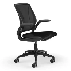 Online Diffrient World Ergonomic Mesh Swivel Task Chair, Black (W11BJ10J10SHNSC) Office Chairs