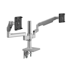 Humanscale Dual Monitor Arm, Silver (X22TBS)* Ergonomic Monitor & Laptop Stands