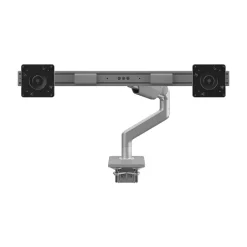 Humanscale M8.1 Adjustable Dual Monitor Arm, Up to 28" Monitors, Silver (M82CGS)* Ergonomic Monitor & Laptop Stands